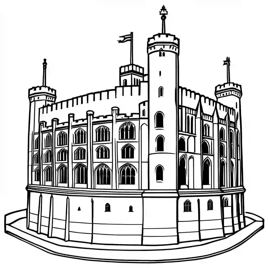 Tower of London coloring pages